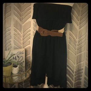 Belted rayon High-low belted dress